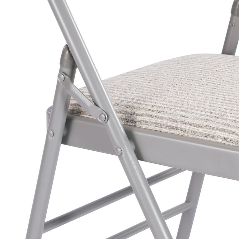 VTOY 2-Pack Folding Chairs, Metal Padded Cushion, Indoor Outdoor