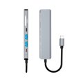 thumbnail image 4 of Portátil Tipo C HUB Estación de acoplamiento Teléfono móvil USB 5GBPS Adaptador 7-IN-1 4K Convertidor de video Lector de tarjetas de aluminio aluminio Scienceny EL005677-00B, 4 of 7