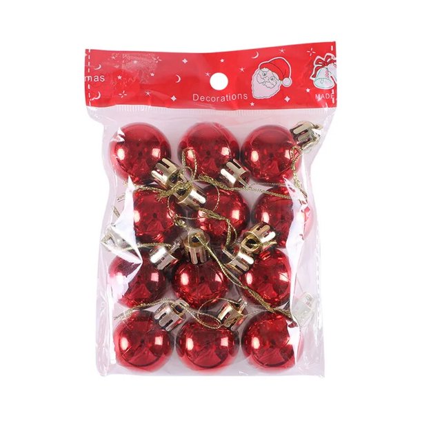 Bola de Navidad colgante para decoración del hogar, adornos para árbol de Navidad, accesorios para Halloween y Año Nuevo, 24/12 piezas