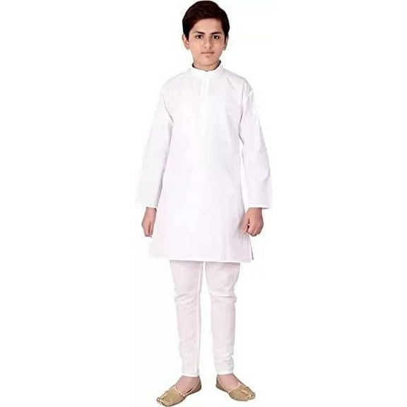 Royal Kurta Boy's Cotton Kurta (KIDS-KP-26nox_White_5 Years-6 Years)