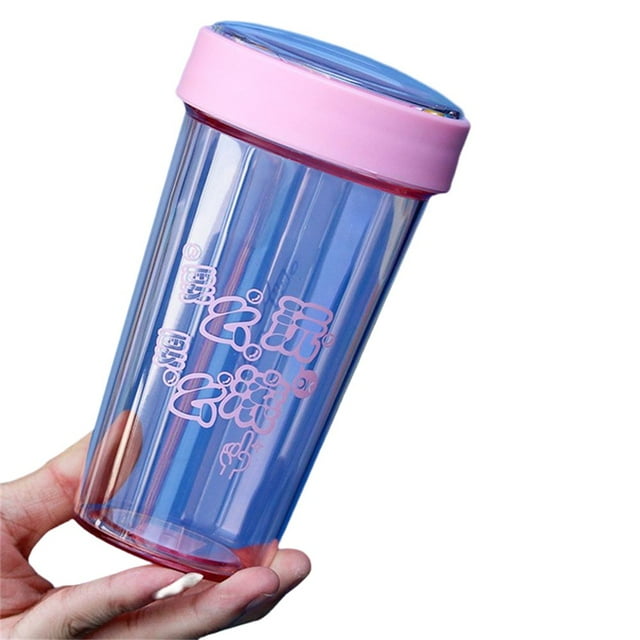 500ML Water Bottle Leak Proof Pop Button BPA Free Leak Proof Water Bottle Reusable Tumbler for Toddlers Girls
