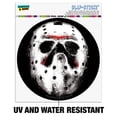 thumbnail image 2 of Friday the 13th Jason Mask Automotive Car Window Locker Circle Bumper Sticker, 2 of 7