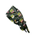 thumbnail image 2 of Voska Women's Ponytail Scrub Hat Animal Print Cotton Adjustable Work Cap Salon Restaurant Nursing Daily Full Coverage Headwrap Navy one size, 2 of 6