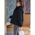 thumbnail image 6 of Women Puffer Jacket Winter Warm Coats Hooded Quilted Jackets with Removable Hood Black M, 6 of 8