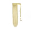 thumbnail image 3 of 20" Long Straight Clip On Pony Tail Hair Pieces Ombre Dip Dyed Wrap Around Ponytail Hair Extensions Hairpieces(80G Natural black to honey blonde), 3 of 8