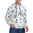 thumbnail image 2 of Rateoe Undersea Animals Pattern Mens Hoodie, Pullover Hooded Sweatshirt, Kangaroo Pocket Hoodie Ideal for Daily Wear, Travel and Home-X-Large, 2 of 7