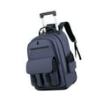 thumbnail image 3 of BELOVING Business Weekend Bag Backpack on Wheels 50x34x22cm Carry on Luggage Rucksack Blue, 3 of 10