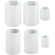 6Pcs Silicone Candle Moulds, Cylindrical Hexagonal Candle Moulds for DIY Aromatherapy Candles, Handmade Soaps, Craft Ornaments