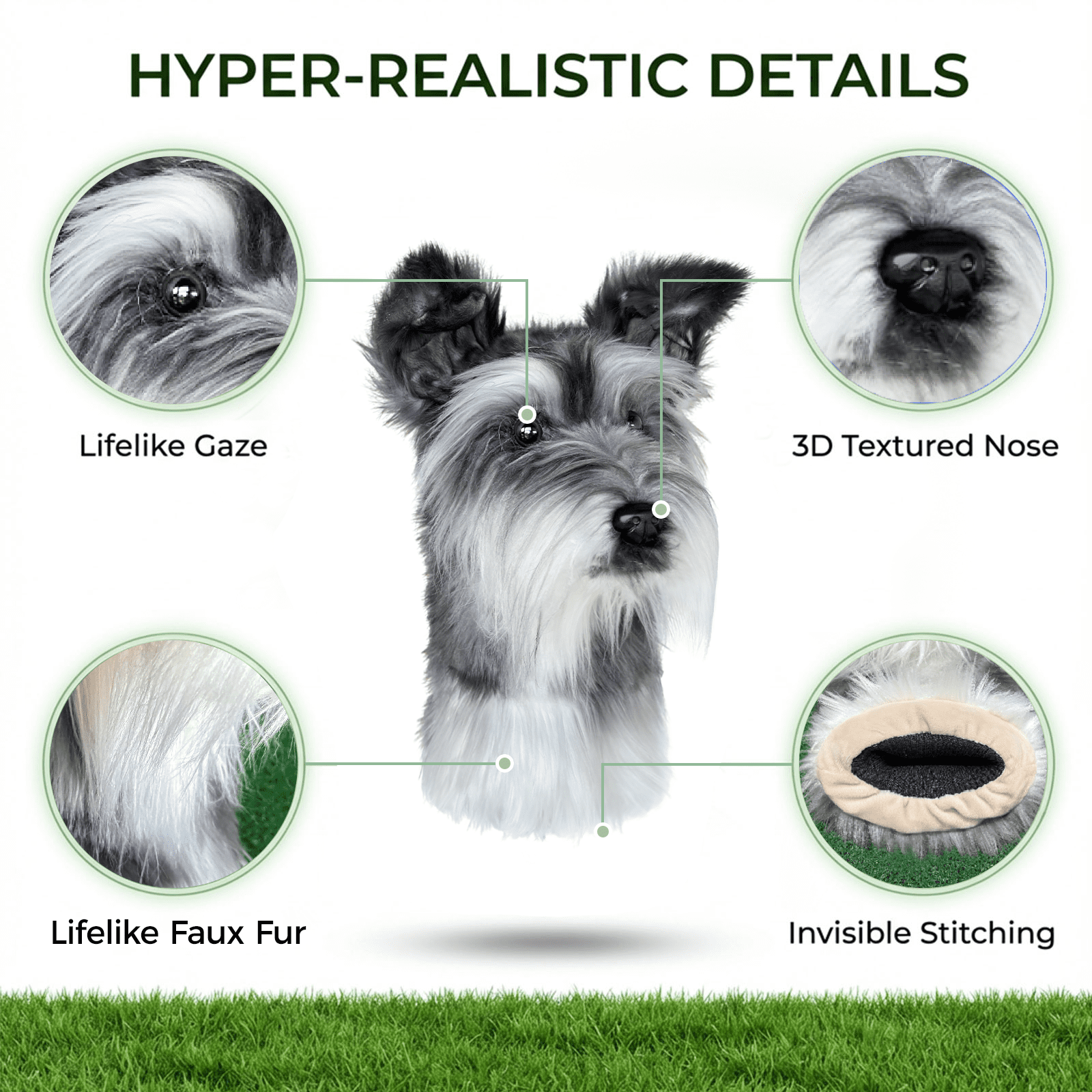 Schnauzer Golf Club Headcover, Dog Golf Driver & Woods Club Cover, Schnauzer Dog Golf Head Cover