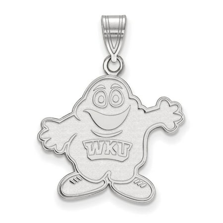 Western Kentucky Large (3/4 Inch) Pendant (14k White Gold)