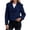 Navy, variant on Tqcoqu Women's Cropped Double Breasted Trench Coat,Lapel Long Sleeve Casual Short Jacket With Pockets