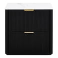 thumbnail image 2 of Furniture of America Zerik Modern Wood 2-Drawer Nightstand, Black, 2 of 17