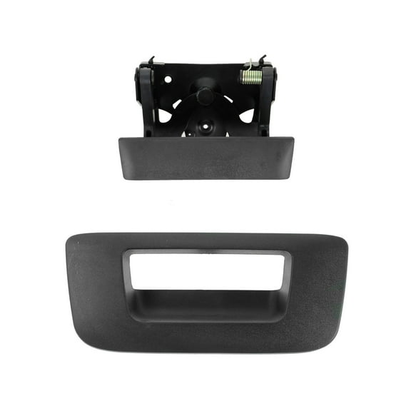 TRQ Tailgate Handle & Bezel Kit Textured Black for 07-14 Silverado Sierra DHA30199