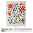 thumbnail image 4 of Fenyluxe Flower Leaves White Background Flannel Throw Blanket for Couch Sofa Bed All Seasons Decor 50x60in, 4 of 6
