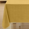 thumbnail image 4 of Home Bargains Plus Gold Café Hotel 60 x 104 inch Rectangle Vinyl Dining Tablecloth with Flannel Backing, 4 of 8