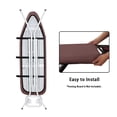 thumbnail image 4 of HELLHERO 15"x54" Ironing Board Cover Elastic Edge Replacement Accessories 3 Fasteners Table Top Ironing Board Cover for Mom Wife Gifts Solid Burgundy, 4 of 5