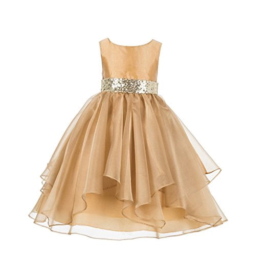 tan flower girl dresses