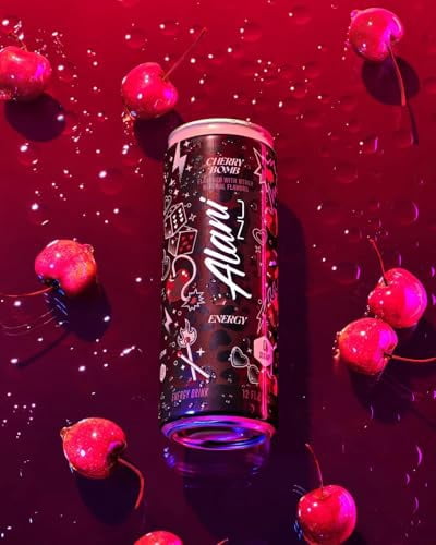 New Alani Energy Drinks Cherry bomb, Dream Float, Blue Slush - Limited Edition Flavors - Variety Pack, Sugar-Free, Low-Calorie, 200mg Caffeine, Energy Boost Drink 12 fl oz (Pack of 6)