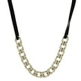thumbnail image 3 of 1928 Jewelry Black Suede Double Curb Chain Necklace For Women 16" + 3" Extender, 3 of 4