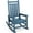 Navy Blue, variant on VOUA Outdoor Rocking Chair HDPE Plastic All Weather Slatted for Lawn Garden Deck Outside, Gray