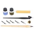 thumbnail image 3 of Calligraphy Writing Pen Set, Convinient Wood + Stainless Steel 5pcs Fountain Dip Pen Set  For Calligraphy Lover For Calligraphy Tool For Friends For Students 1#,2#,3#, 3 of 8