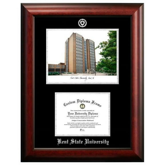 Campus Images OH989LSED-97 9 x 7 in. Kent State University Silver Embossed Diploma Frame with Lithograph