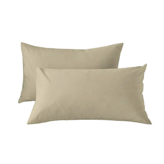 chaungfeng 2 Pack Solid Color Large Pillow Cases, Super Soft Breathable Pillowcases with Envelope Closure for Hot Sleepers and Night Sweats Suitable for All Seasons 29x19 inch