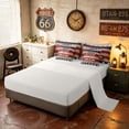 thumbnail image 5 of Manfei Rustic Barn Door Twin Bedding, Patriotic Quote Bedding Comforter Set, Red White Blue, Gray Reversible 7-Piece, 5 of 6