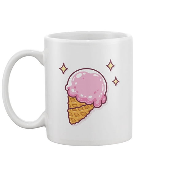 Cartoon Ice Cream In Waffle Cone Mug -Image by Shutterstock
