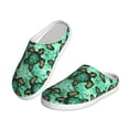 thumbnail image 2 of Balery Sea Turtle Pattern Women's Fuzzy Memory Foam Slippers Fluffy Winter House Shoes Indoor and Outdoor-42/43, 2 of 7