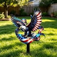 thumbnail image 4 of Darzheoy 4th of July Outdoor Decorations, Patriotic Wall Art Ornament, Handcrafted Metal Wall Art Decoration, Outdoor Weatherproof Home Accent for Yard, Porch, Front Door, Garden, Patio, 4 of 6