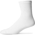 thumbnail image 3 of NEW White 6 Pairs Ankle/Quarter Crew Mens Socks Cotton Long Size 10-13 Sports, 3 of 5