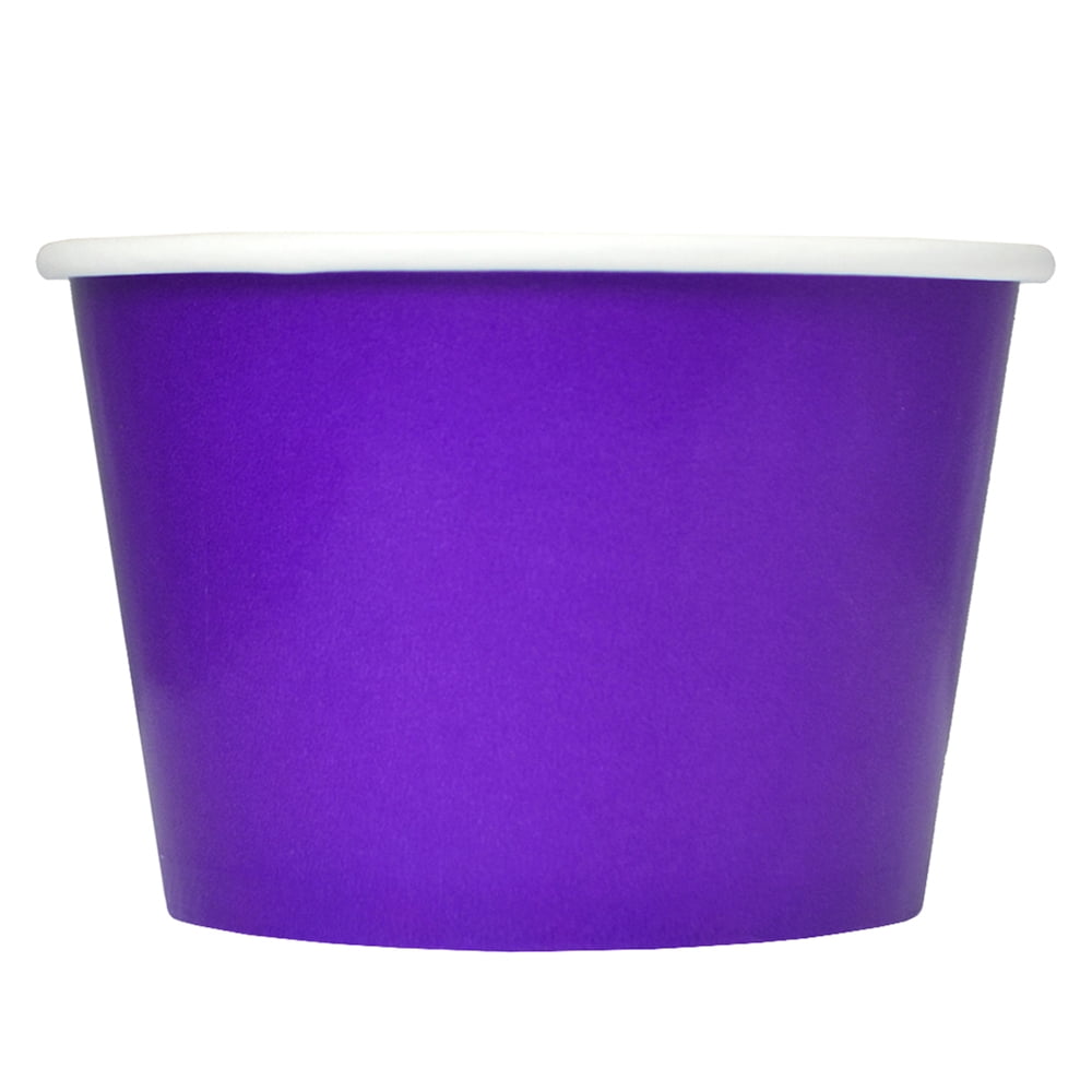 8 oz Purple Paper Ice Cream Cups 1,000 Count
