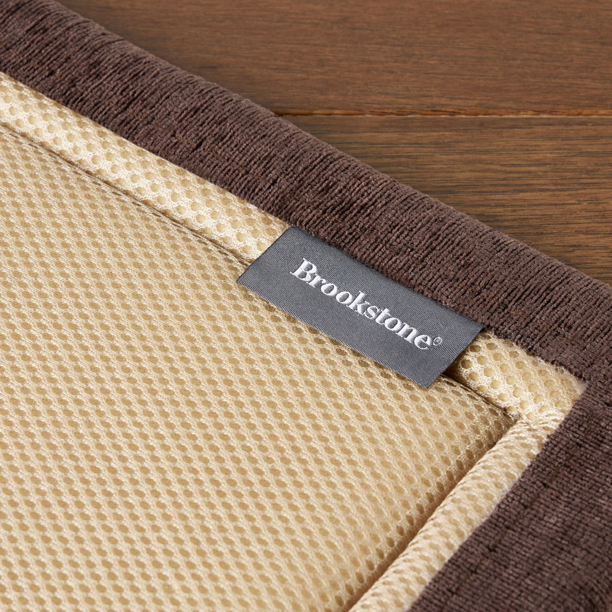 Brookstone Gentle Step Decorative Modern Textured Accent Rug, Brown, 20"x50"
