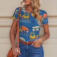 thumbnail image 6 of Disketp Construction Vehicles for Women's Short-Sleeved Onesie Fit Top T-Shirt Round Neck Basic Casual T-shirt Bodysuits-X-Large, 6 of 7