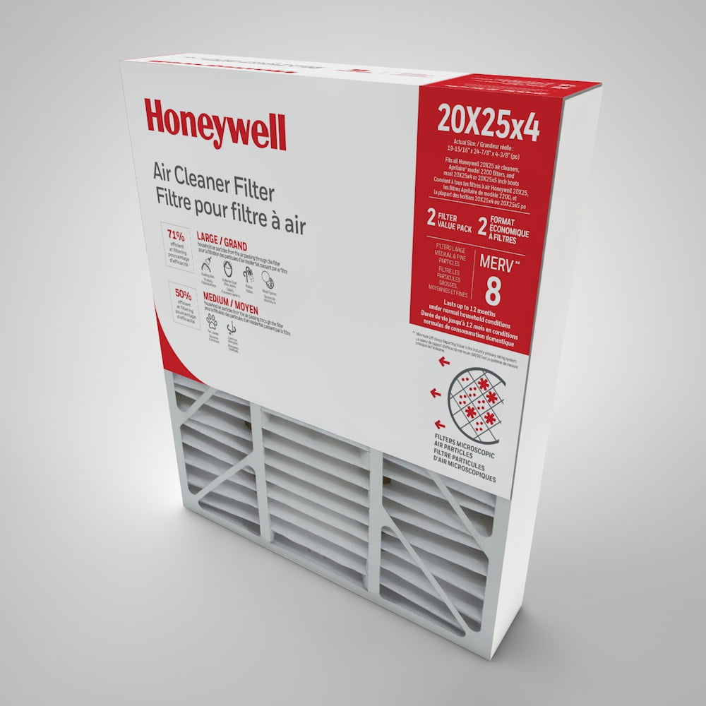 HONEYWELL Air Filter,MERV 8,20x25x4",PK2 CF408F2025/E BrickSeek