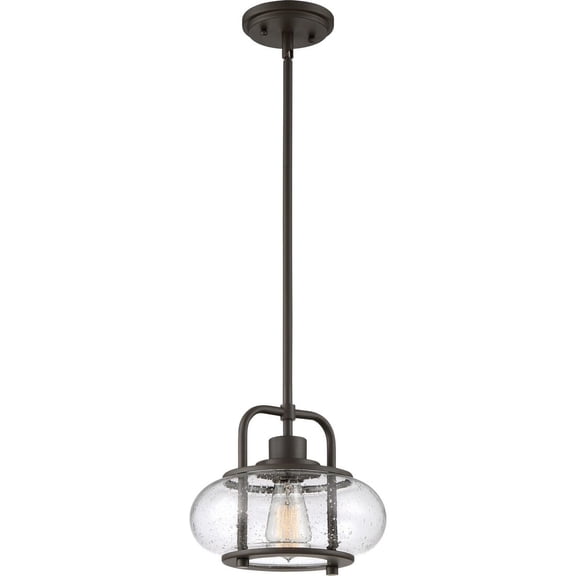 Quoizel TRG1510OZ Trilogy 10" Mini Pendant in Old Bronze