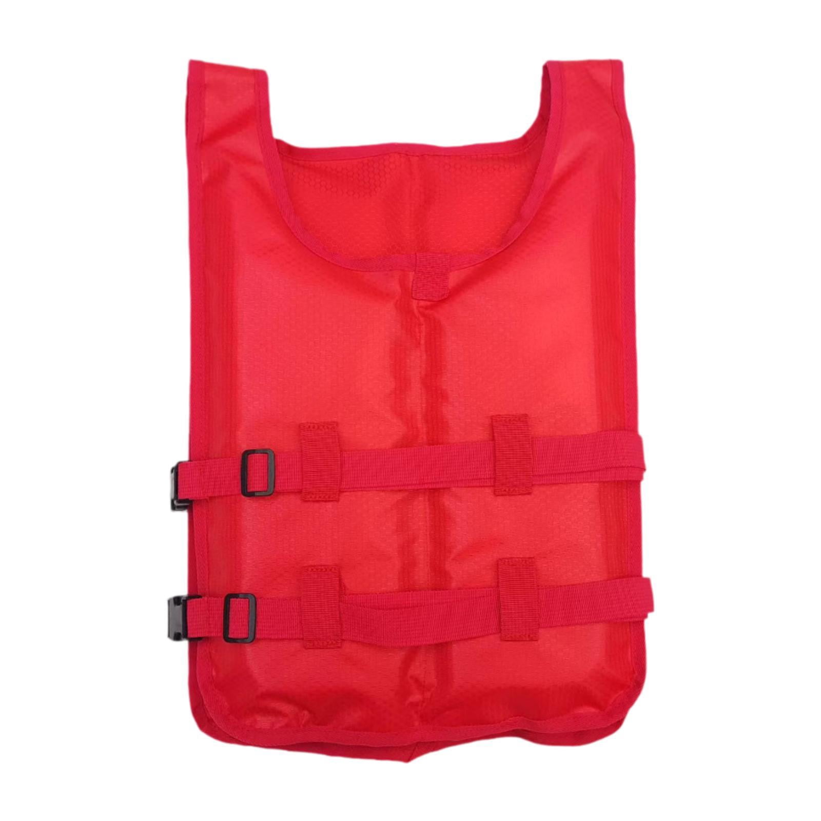 QccHieUs Kayak Life Vest Portable Summer Sleeveless Life Jacket Swim Vest Swim Jacket for Red