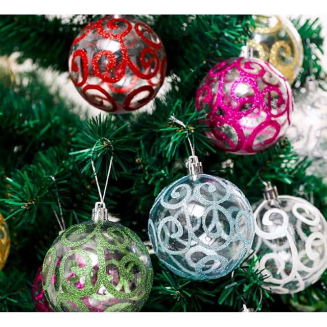 Esferas de Navidad Brillantes CM-TOP set de 9 Piezas 7 cm