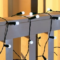 Holiday Time 50 8-Function Battery Operated LED G12 Lights, Cool White
