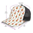 thumbnail image 2 of Lsque Cute Carrot Print Printed Trucker Hat - Baseball Cap for Men Women - Breathable Mesh Side, Adjustable Fit - for Casual Wear, 2 of 7