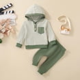 thumbnail image 2 of Zshosam Toddler Hoodie Set Boys Boys Clothing Set Hoodie & Cargo Pants Outfits Set Fashion Clothing Size 2T 3T,(Green 2-3 Years), 2 of 6