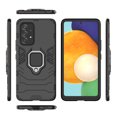 thumbnail image 3 of Heavy Duty Case for Samsung Galaxy A54 5G, Rugged PC + Soft Silicone Hybrid Metal Ring Holder Kickstand Cover Military Grade Dual-Layers Armor Shockproof Anti-Scratches Protective Case,Black, 3 of 6