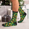 thumbnail image 7 of Bingfone Compression Socks for Women and Men Long Socks for Running Athletic Cycling Nurse- Pineapples with Palm Leaves, 7 of 7
