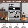 thumbnail image 2 of Espresso Machine 20 Bar, Professional Semi Automatic Espresso Maker With Grinder, 2 of 6