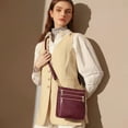 thumbnail image 2 of FALAN MULE Small Vegan Leather Women Crossbody Shoulder Bag Multi Zipper Pocket Handbag, 2 of 6