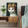 thumbnail image 5 of Qisvanset Abstract Toast Cat Headwear Canvas Print 15.75x11.81 Inches, 5 of 8