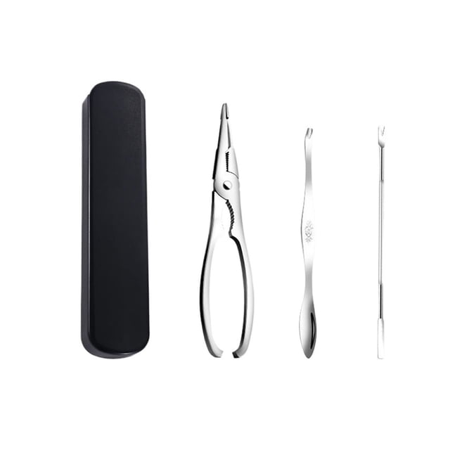 Seafood Tool Set Crustacean Set Stainless Steel Including Storage Box Lobster Cracker Lobster Pick Spoon Shrimp Tool