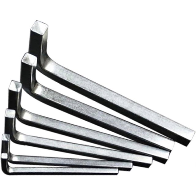 KAIYANG Juego de 6 llaves de cabeza cuadrada en forma de L, llave hexagonal de brazo largo, juego de destornilladores de 4 puntas de 3 a 8 mm