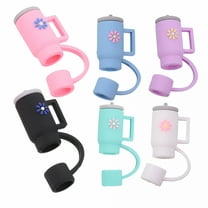 ACDANC 6Pcs Straw Covers Caps Drinking Straws Covers Reusable Straw Plugs Caps Straw Caps